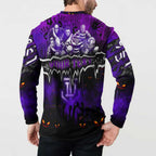 Step Into Horror Domain Freo Football Button Sweatshirt Halloween Horror Movie Characters - Aussie Hoodie