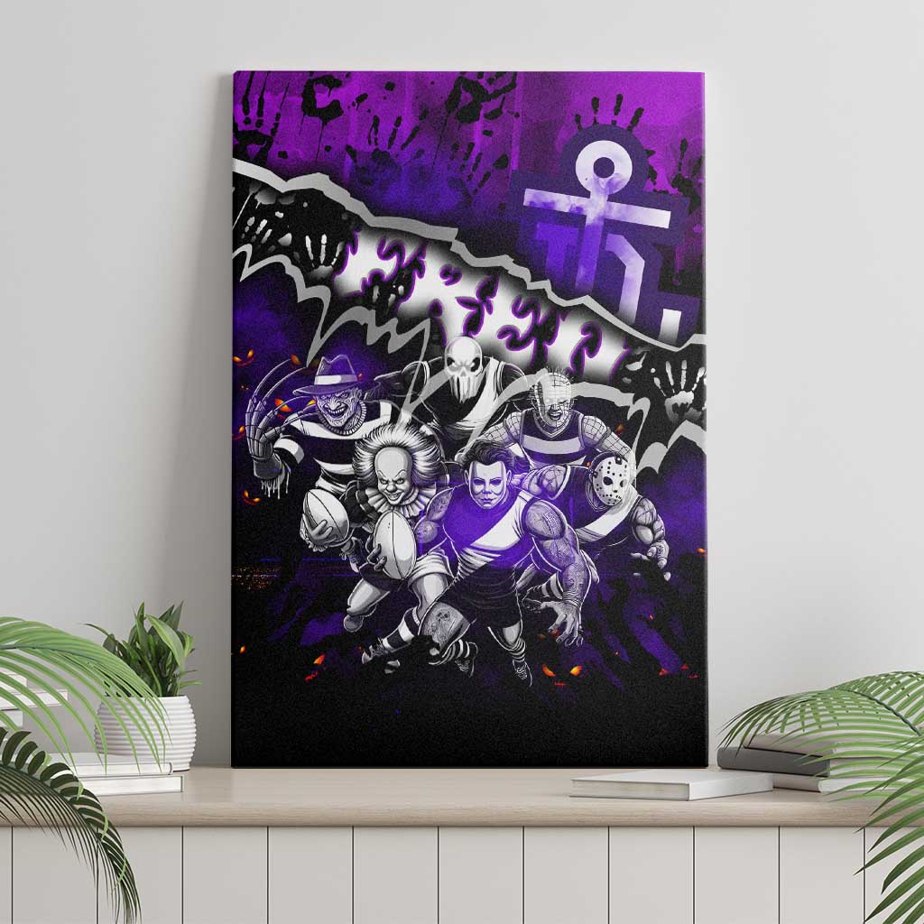 Step Into Horror Domain Freo Football Canvas Wall Art Halloween Horror Movie Characters - Aussie Hoodie