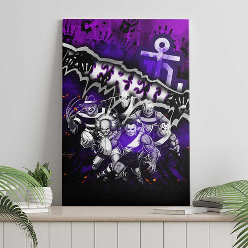 Step Into Horror Domain Freo Football Canvas Wall Art Halloween Horror Movie Characters - Aussie Hoodie