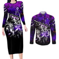 Step Into Horror Domain Freo Football Couples Matching Long Sleeve Bodycon Dress and Long Sleeve Button Shirt Halloween Horror Movie Characters - Aussie Hoodie
