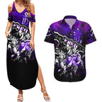Step Into Horror Domain Freo Football Couples Matching Summer Maxi Dress and Hawaiian Shirt Halloween Horror Movie Characters - Aussie Hoodie