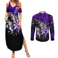 Step Into Horror Domain Freo Football Couples Matching Summer Maxi Dress and Long Sleeve Button Shirt Halloween Horror Movie Characters - Aussie Hoodie
