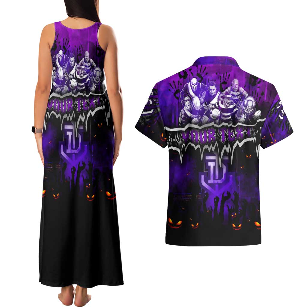 Step Into Horror Domain Freo Football Couples Matching Tank Maxi Dress and Hawaiian Shirt Halloween Horror Movie Characters - Aussie Hoodie