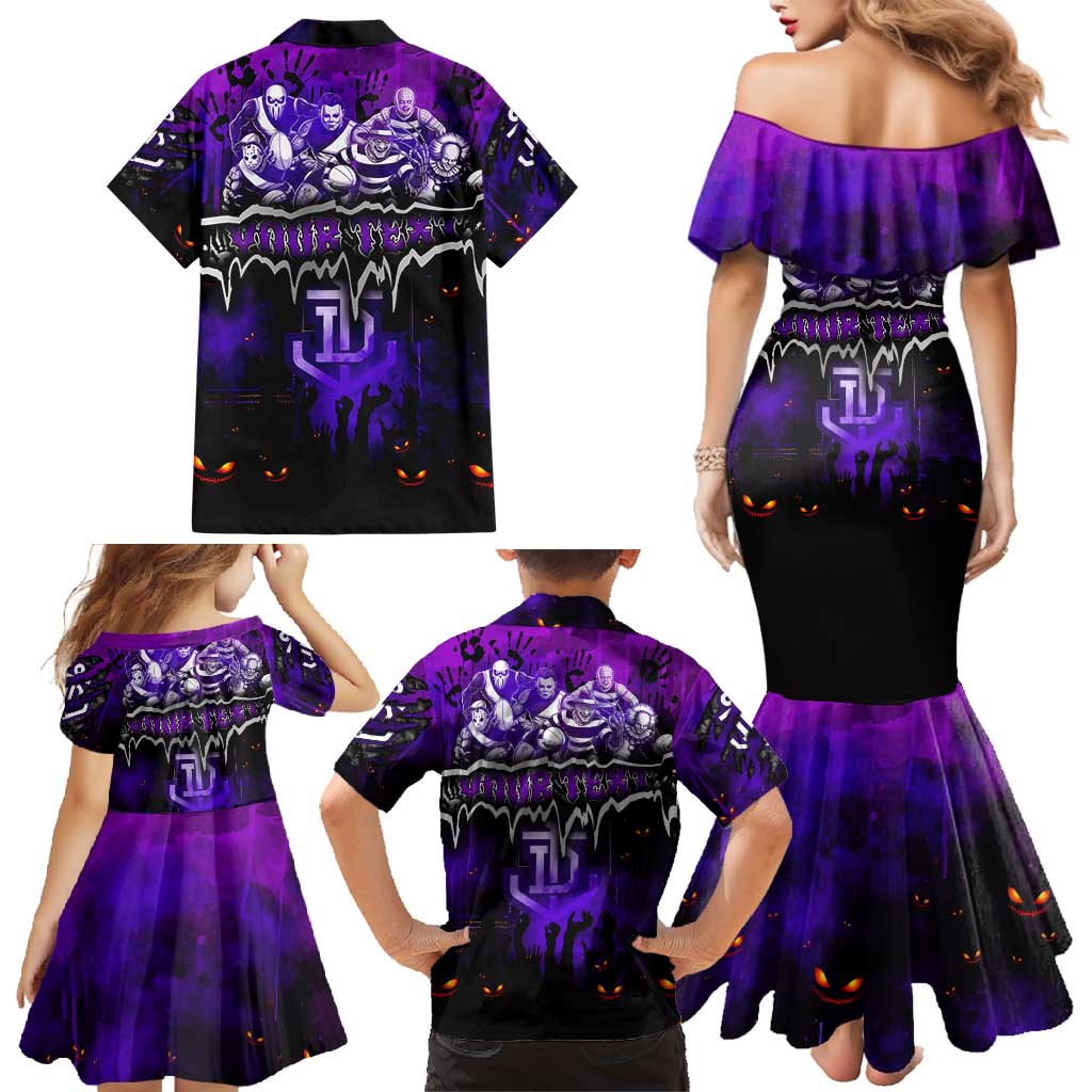 Step Into Horror Domain Freo Football Family Matching Mermaid Dress and Hawaiian Shirt Halloween Horror Movie Characters - Aussie Hoodie
