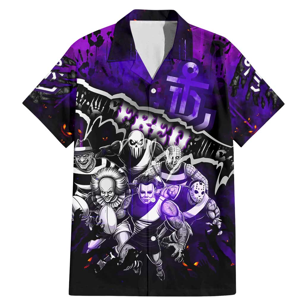 Step Into Horror Domain Freo Football Family Matching Mermaid Dress and Hawaiian Shirt Halloween Horror Movie Characters - Aussie Hoodie