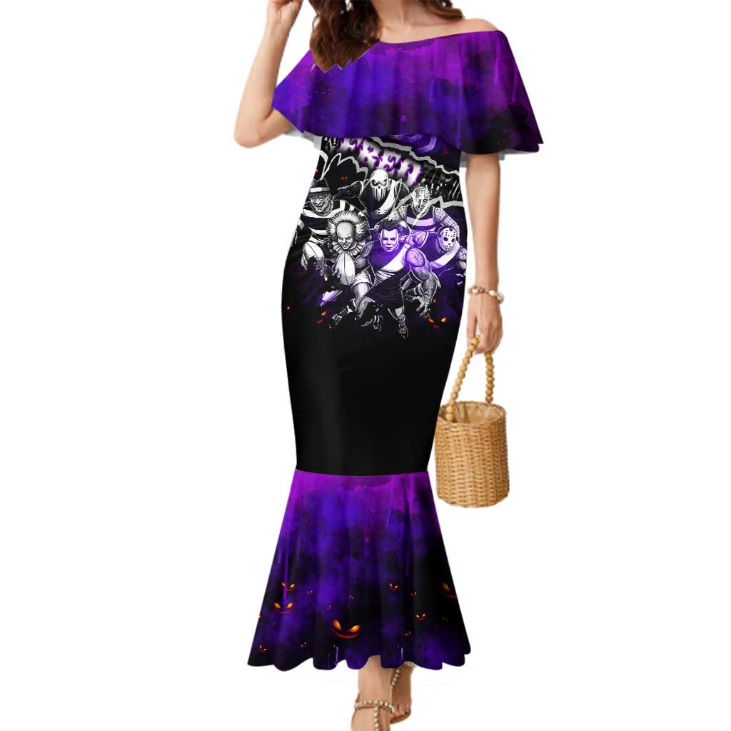 Step Into Horror Domain Freo Football Family Matching Mermaid Dress and Hawaiian Shirt Halloween Horror Movie Characters - Aussie Hoodie