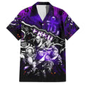 Step Into Horror Domain Freo Football Family Matching Off The Shoulder Long Sleeve Dress and Hawaiian Shirt Halloween Horror Movie Characters - Aussie Hoodie