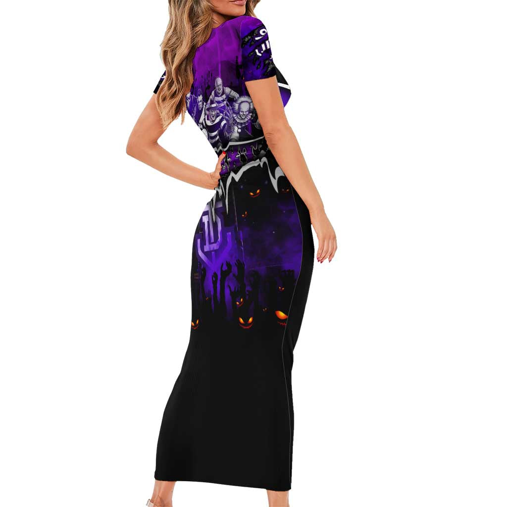 Step Into Horror Domain Freo Football Family Matching Short Sleeve Bodycon Dress and Hawaiian Shirt Halloween Horror Movie Characters - Aussie Hoodie