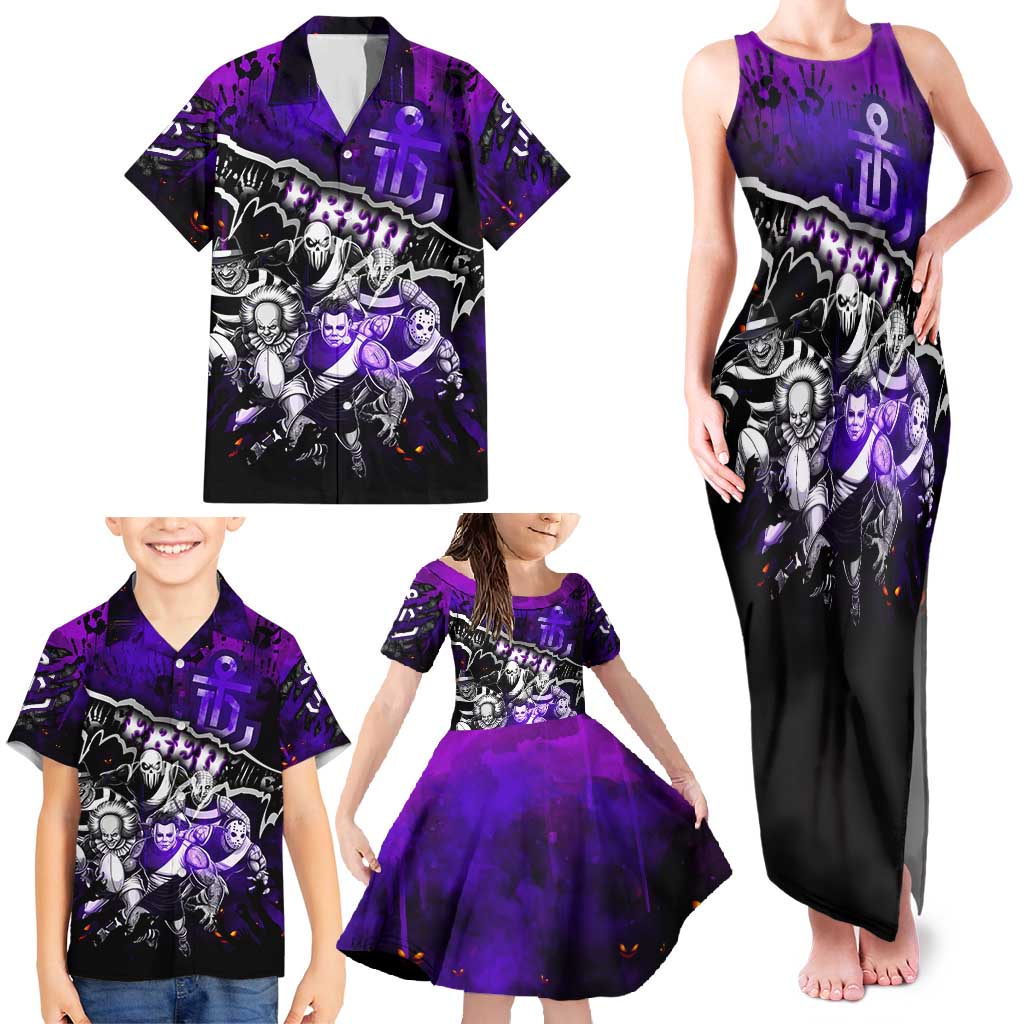 Step Into Horror Domain Freo Football Family Matching Tank Maxi Dress and Hawaiian Shirt Halloween Horror Movie Characters - Aussie Hoodie