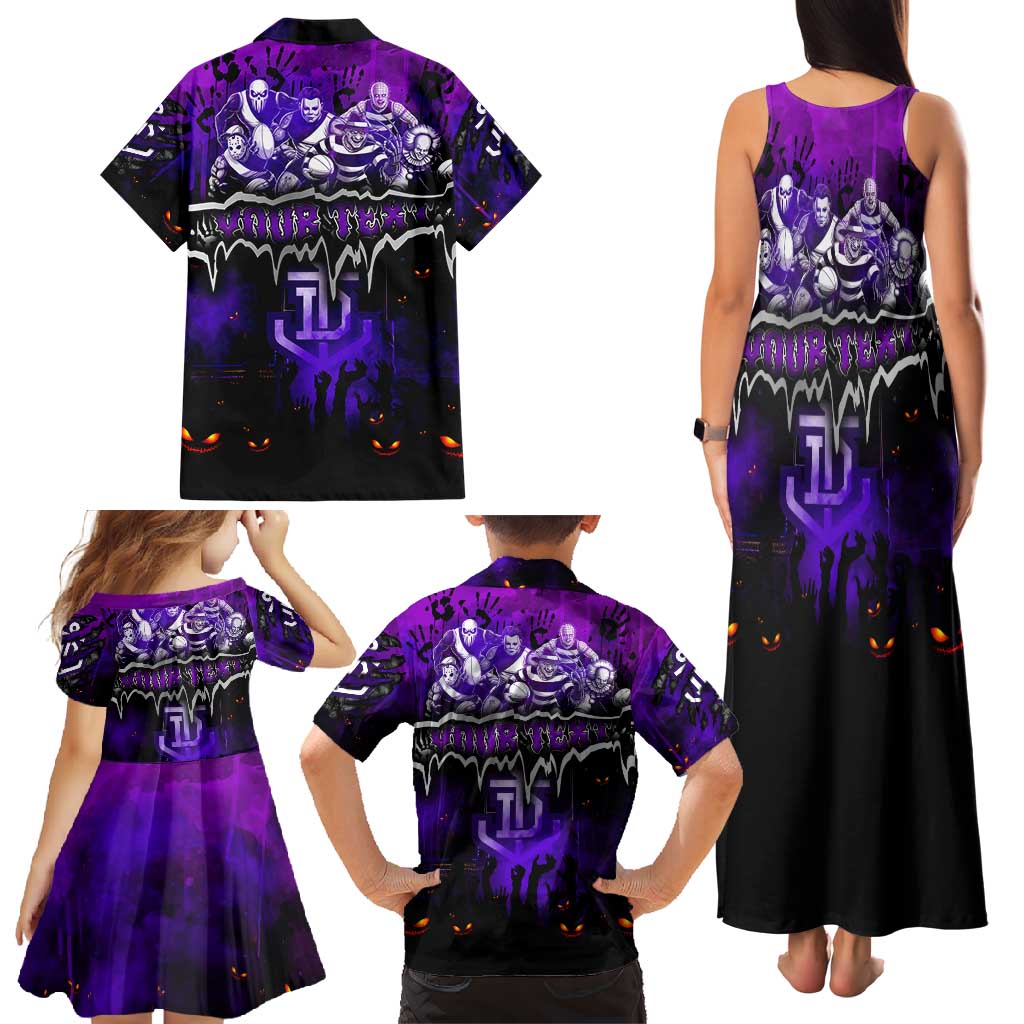 Step Into Horror Domain Freo Football Family Matching Tank Maxi Dress and Hawaiian Shirt Halloween Horror Movie Characters - Aussie Hoodie