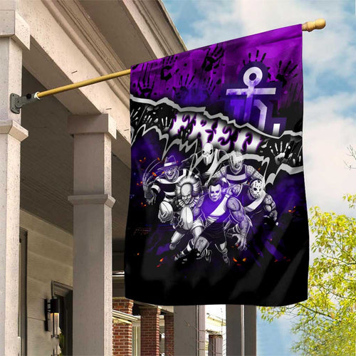 Step Into Horror Domain Freo Football Garden Flag Halloween Horror Movie Characters - Aussie Hoodie