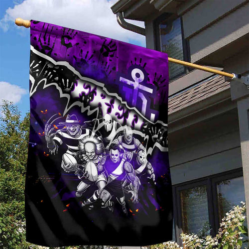 Step Into Horror Domain Freo Football Garden Flag Halloween Horror Movie Characters - Aussie Hoodie