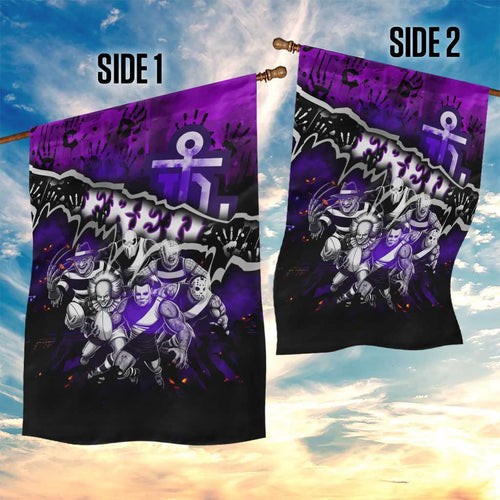 Step Into Horror Domain Freo Football Garden Flag Halloween Horror Movie Characters - Aussie Hoodie
