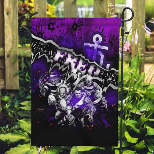 Step Into Horror Domain Freo Football Garden Flag Halloween Horror Movie Characters - Aussie Hoodie