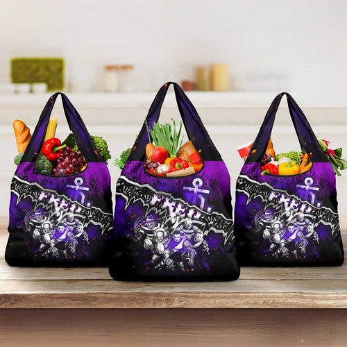Step Into Horror Domain Freo Football Grocery Bag Halloween Horror Movie Characters - Aussie Hoodie