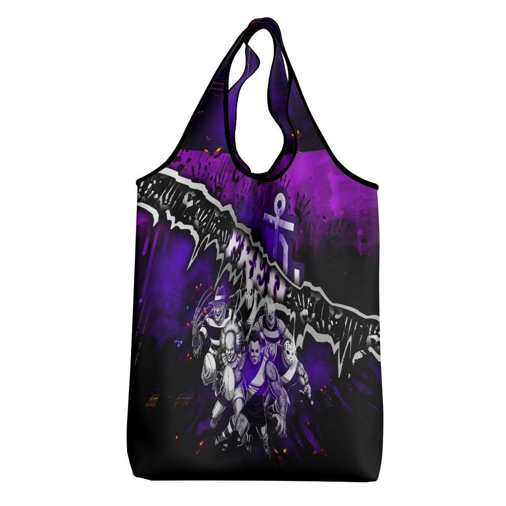 Step Into Horror Domain Freo Football Grocery Bag Halloween Horror Movie Characters - Aussie Hoodie