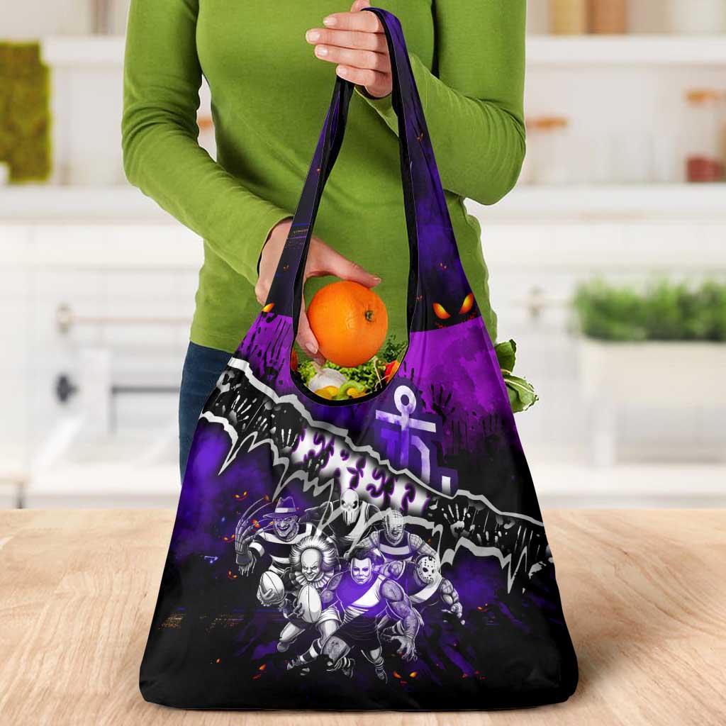 Step Into Horror Domain Freo Football Grocery Bag Halloween Horror Movie Characters - Aussie Hoodie