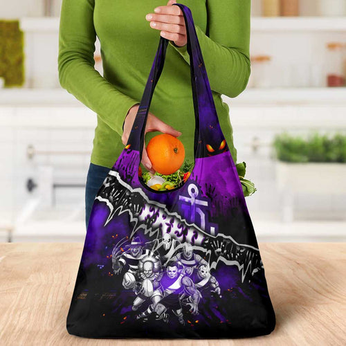 Step Into Horror Domain Freo Football Grocery Bag Halloween Horror Movie Characters - Aussie Hoodie