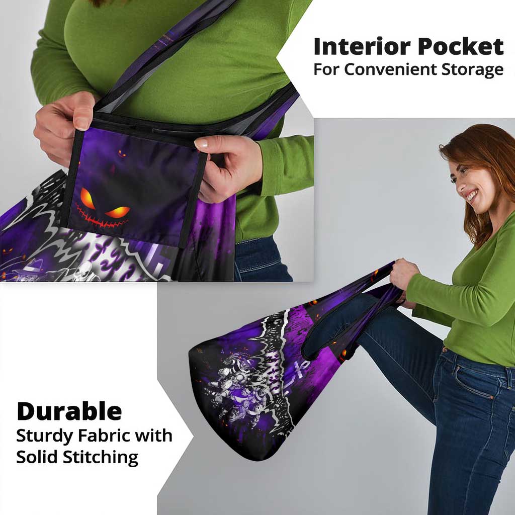 Step Into Horror Domain Freo Football Grocery Bag Halloween Horror Movie Characters - Aussie Hoodie