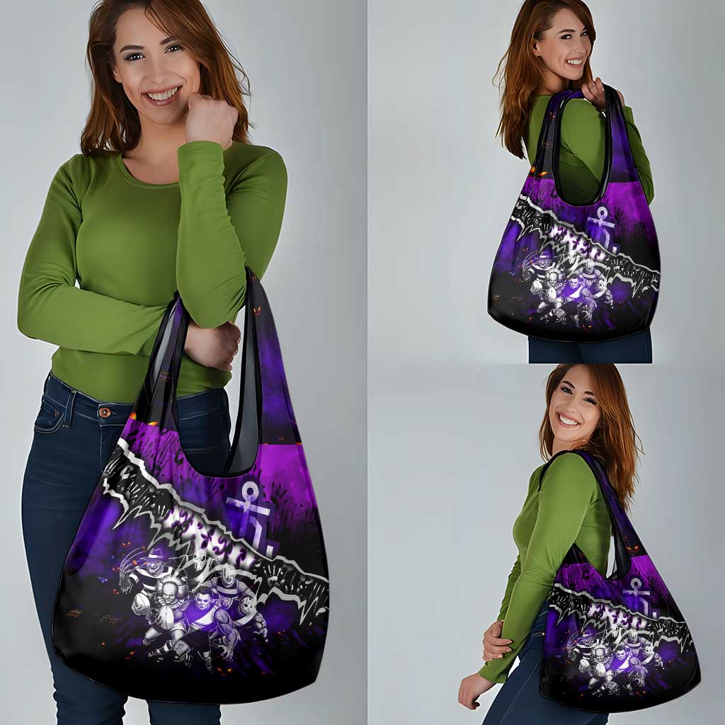 Step Into Horror Domain Freo Football Grocery Bag Halloween Horror Movie Characters - Aussie Hoodie