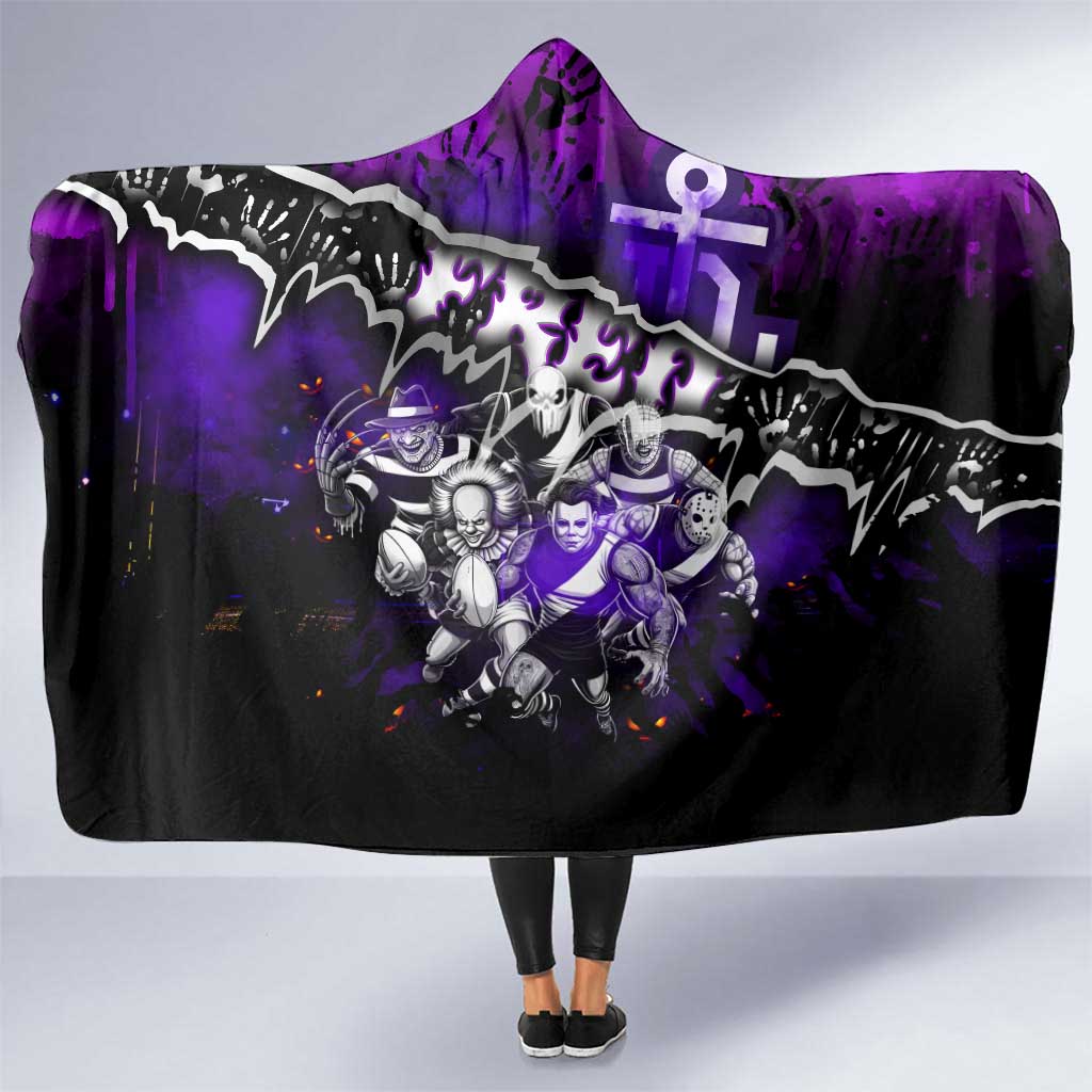 Step Into Horror Domain Freo Football Hooded Blanket Halloween Horror Movie Characters - Aussie Hoodie