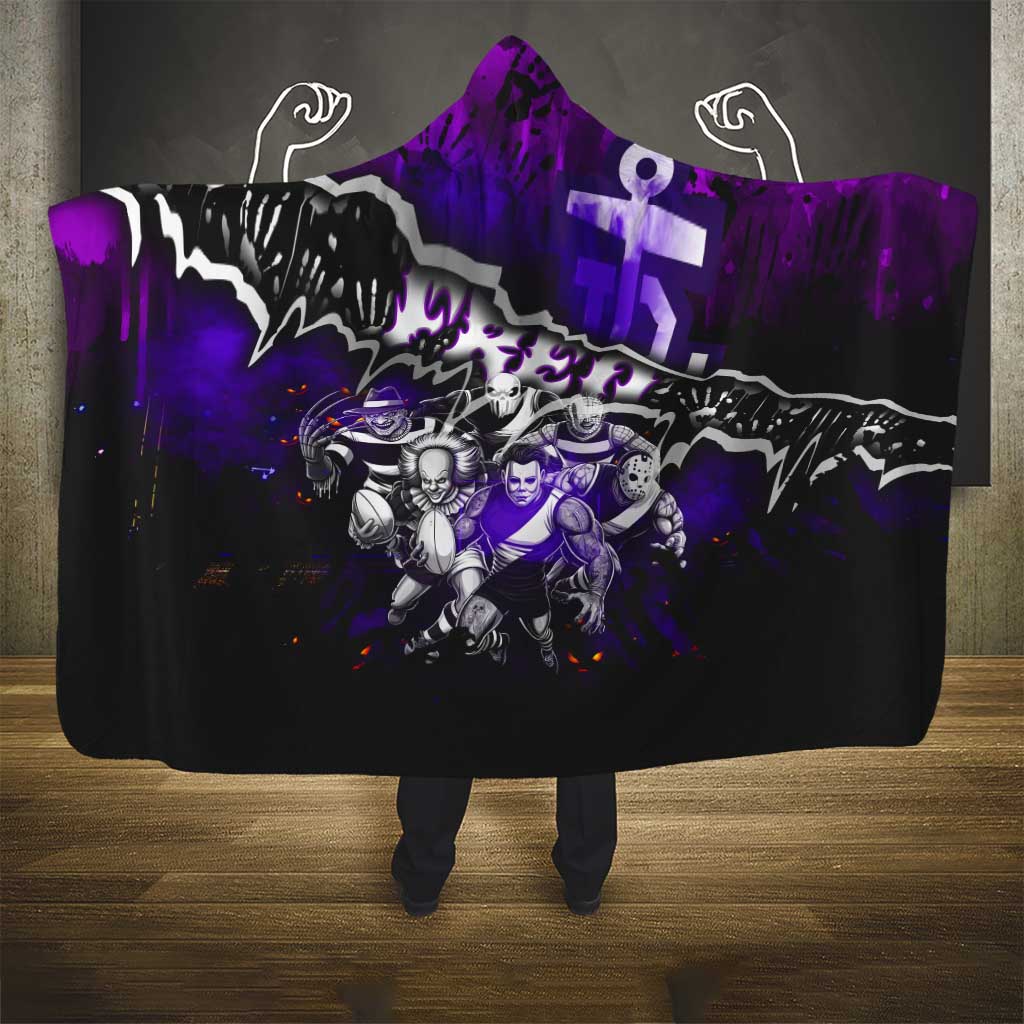 Step Into Horror Domain Freo Football Hooded Blanket Halloween Horror Movie Characters - Aussie Hoodie
