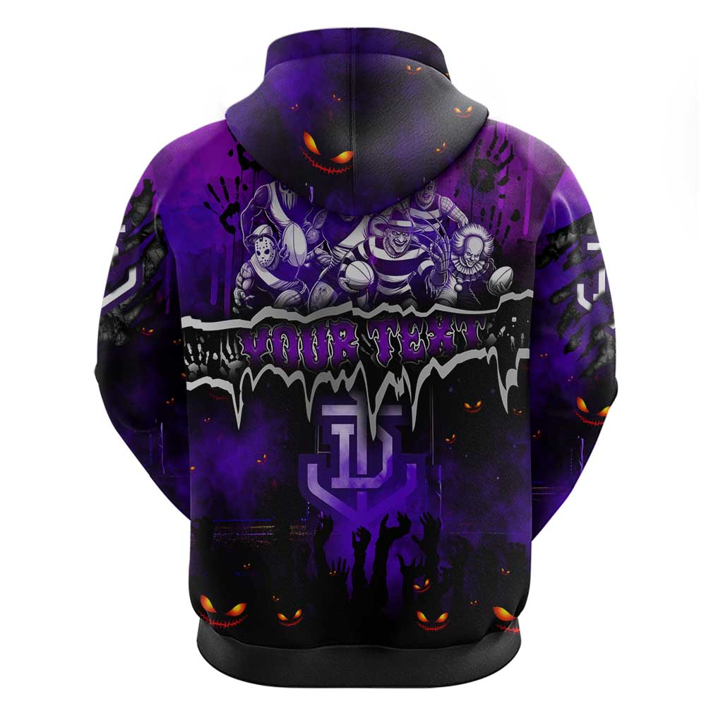 Step Into Horror Domain Freo Football Hoodie Halloween Horror Movie Characters - Aussie Hoodie