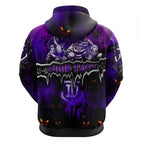 Step Into Horror Domain Freo Football Hoodie Halloween Horror Movie Characters - Aussie Hoodie