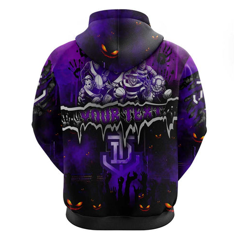 Step Into Horror Domain Freo Football Hoodie Halloween Horror Movie Characters - Aussie Hoodie