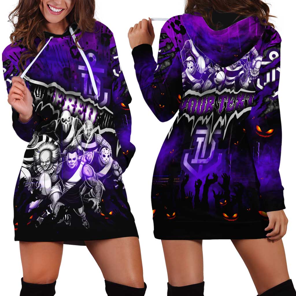 Step Into Horror Domain Freo Football Hoodie Dress Halloween Horror Movie Characters - Aussie Hoodie