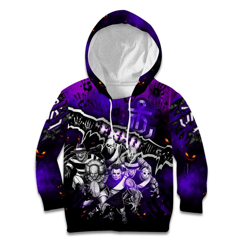 Step Into Horror Domain Freo Football Kid Hoodie Halloween Horror Movie Characters - Aussie Hoodie