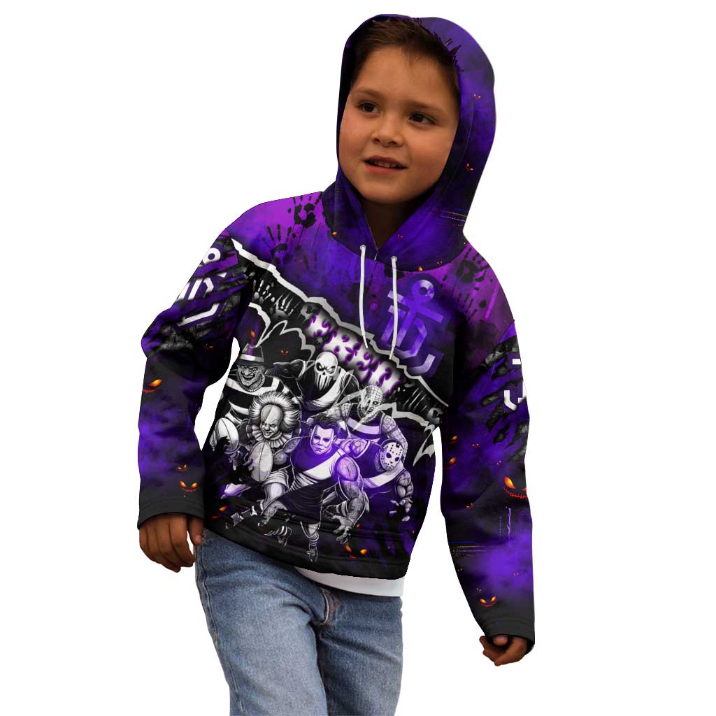 Step Into Horror Domain Freo Football Kid Hoodie Halloween Horror Movie Characters - Aussie Hoodie