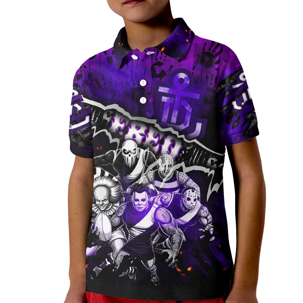 Step Into Horror Domain Freo Football Kid Polo Shirt Halloween Horror Movie Characters - Aussie Hoodie