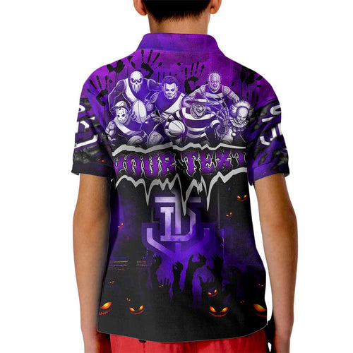 Step Into Horror Domain Freo Football Kid Polo Shirt Halloween Horror Movie Characters - Aussie Hoodie