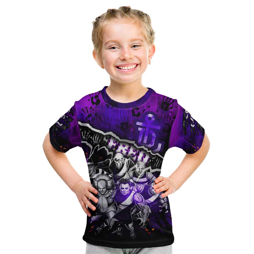 Step Into Horror Domain Freo Football Kid T Shirt Halloween Horror Movie Characters - Aussie Hoodie
