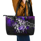 Step Into Horror Domain Freo Football Leather Tote Bag Halloween Horror Movie Characters - Aussie Hoodie