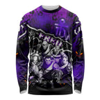 Step Into Horror Domain Freo Football Long Sleeve Shirt Halloween Horror Movie Characters - Aussie Hoodie