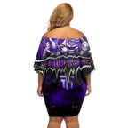 Step Into Horror Domain Freo Football Off Shoulder Short Dress Halloween Horror Movie Characters - Aussie Hoodie