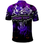 Step Into Horror Domain Freo Football Polo Shirt Halloween Horror Movie Characters - Aussie Hoodie
