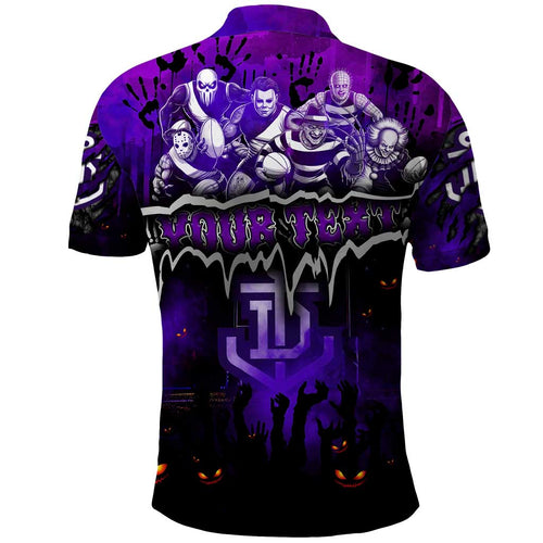 Step Into Horror Domain Freo Football Polo Shirt Halloween Horror Movie Characters - Aussie Hoodie