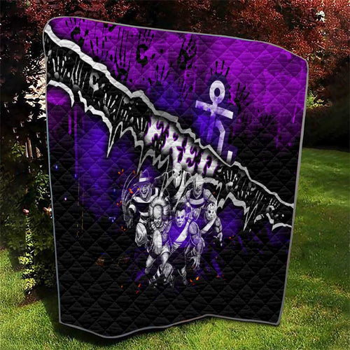 Step Into Horror Domain Freo Football Quilt Halloween Horror Movie Characters - Aussie Hoodie