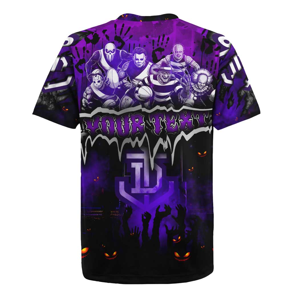 Step Into Horror Domain Freo Football Rugby Jersey Halloween Horror Movie Characters - Aussie Hoodie