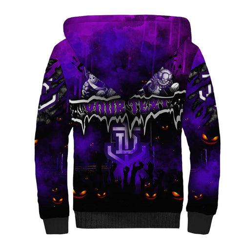 Step Into Horror Domain Freo Football Sherpa Hoodie Halloween Horror Movie Characters - Aussie Hoodie