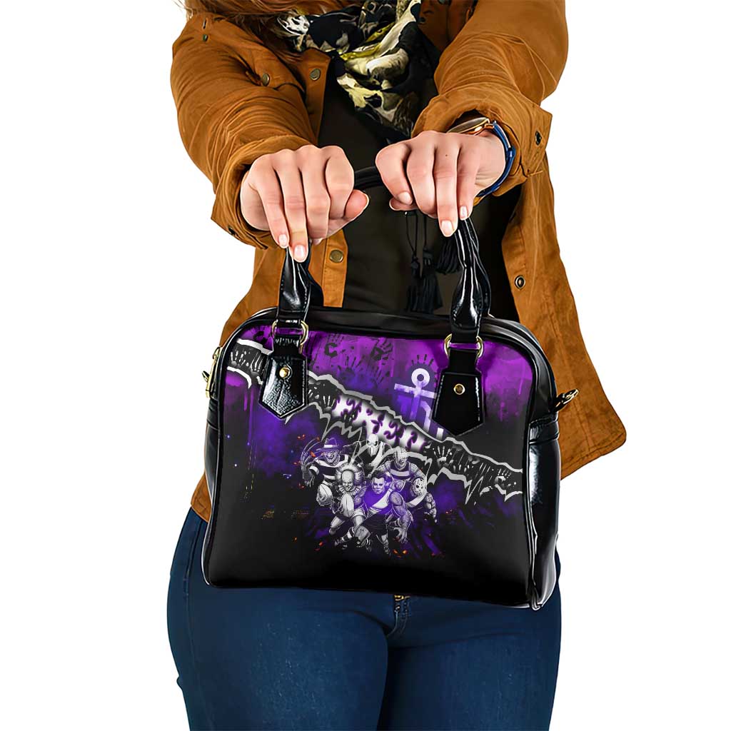 Step Into Horror Domain Freo Football Shoulder Handbag Halloween Horror Movie Characters - Aussie Hoodie
