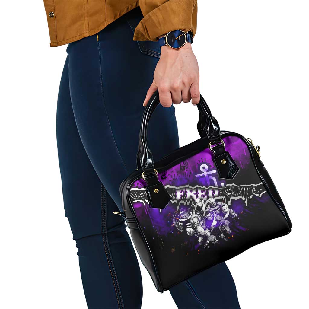 Step Into Horror Domain Freo Football Shoulder Handbag Halloween Horror Movie Characters - Aussie Hoodie
