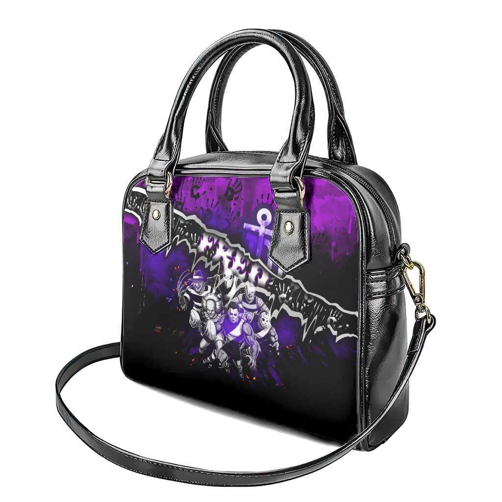 Step Into Horror Domain Freo Football Shoulder Handbag Halloween Horror Movie Characters - Aussie Hoodie