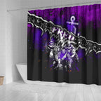 Step Into Horror Domain Freo Football Shower Curtain Halloween Horror Movie Characters - Aussie Hoodie