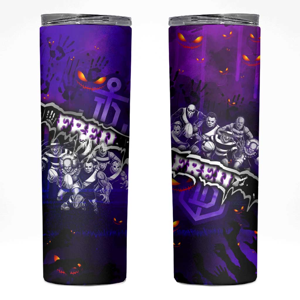 Step Into Horror Domain Freo Football Skinny Tumbler Halloween Horror Movie Characters - Aussie Hoodie