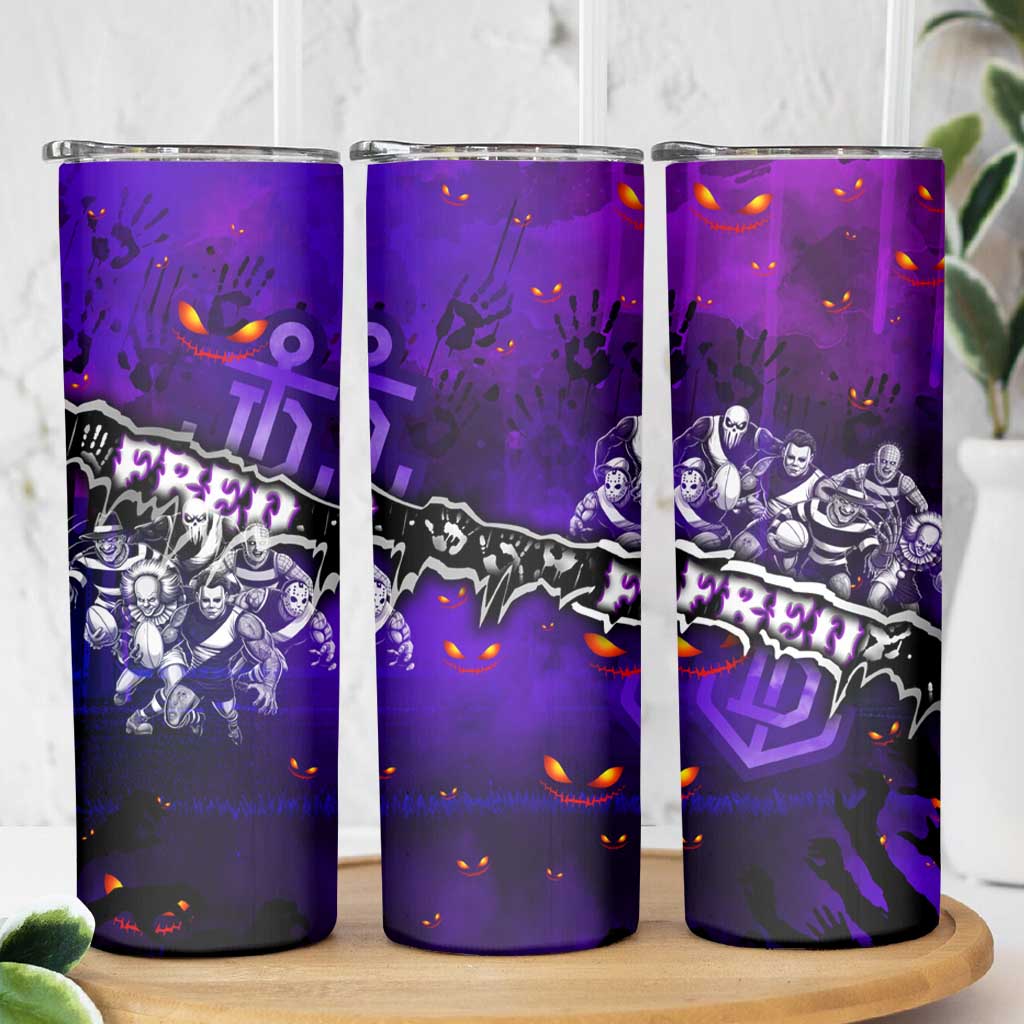 Step Into Horror Domain Freo Football Skinny Tumbler Halloween Horror Movie Characters - Aussie Hoodie