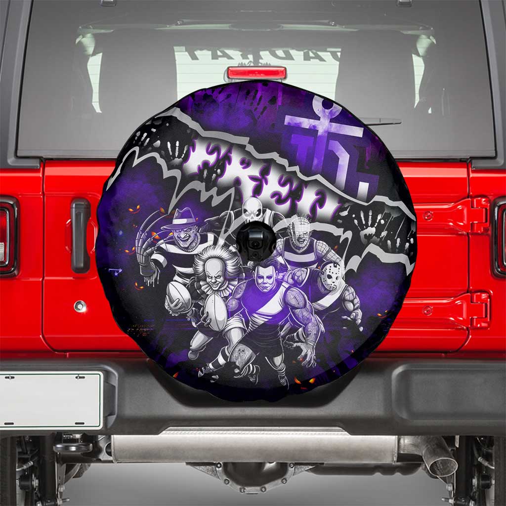 Step Into Horror Domain Freo Football Spare Tire Cover Halloween Horror Movie Characters - Aussie Hoodie